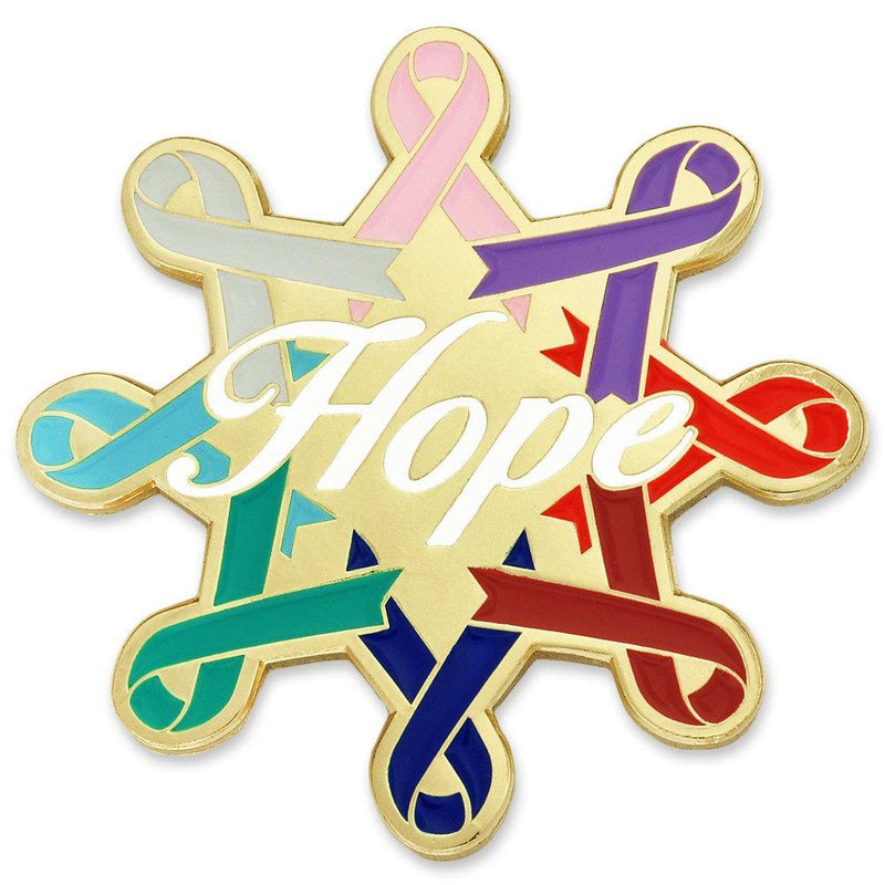 [Australia] - PinMart Cancer Awareness Ribbons Hope Enamel Lapel Pin 1 Piece 