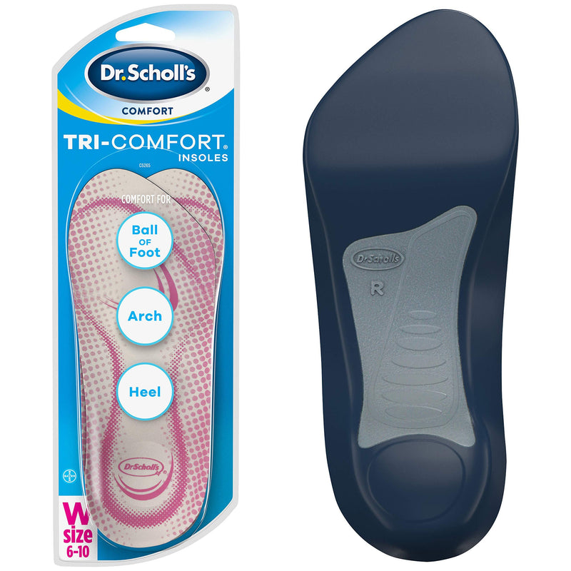 [Australia] - Dr. Scholl’s Tri-Comfort Insoles Comfort for Heel, Arch and Ball of Foot with Targeted Cushioning and Arch Support (for Women's 6-10, Also Available for Men's 8-12) Women 6-10 