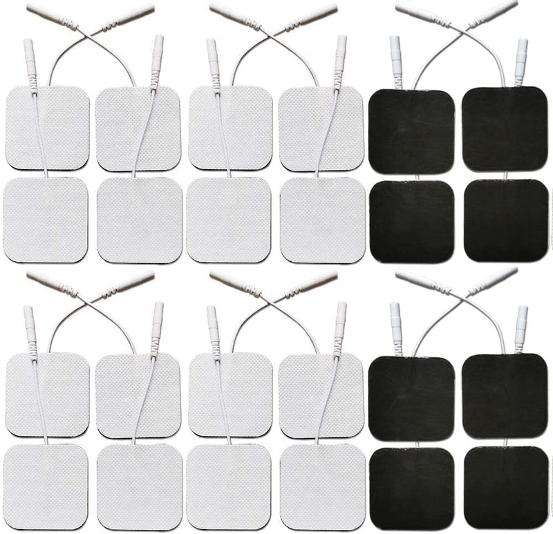 [Australia] - OUDYSCARE TENS Unit Electrodes Replacement Pads - Compatible with AUVON TENS 7000 EMS Machine - 24Pcs 2"x2" Self-Adhesive Reusable Massage Electrode Patches for Lower Back , Arm , Leg and Pain Relief 