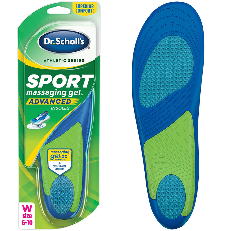 [Australia] - Dr. Scholl’s Sport Insoles // Superior Shock Absorption and Arch Support to Reduce Muscle Fatigue and Stress on Lower Body Joints (for Women's 6-10, also available for Men's 8-14) 1 Pair (Women's 6-10) 