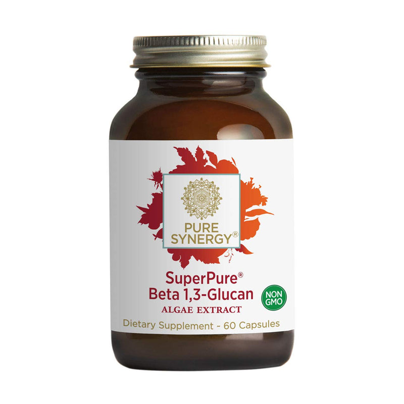 [Australia] - Pure Synergy SuperPure Beta 1,3-Glucan Extract | 60 Capsules | Non-GMO | Vegan | Algae-Based, Yeast-Free, 500 mg, Beta Glucan Supplement 