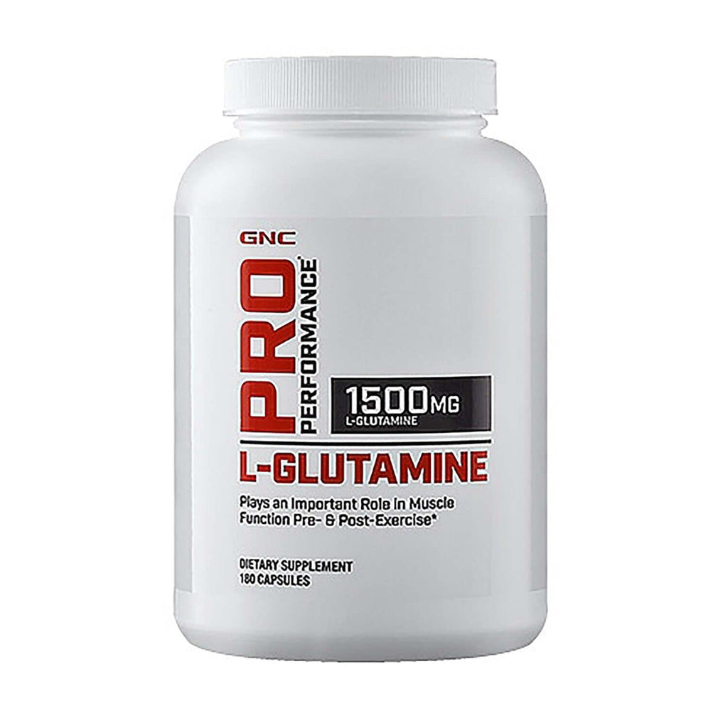 [Australia] - GNC Pro Performance L-Glutamine, 180 Capsules, Supports Muscle Recovery 180 Count (Pack of 1) 