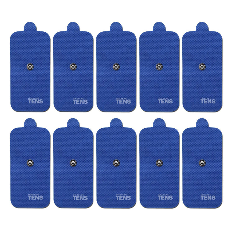 [Australia] - HiDow Compatible Replacement TENS Electrodes, Premium Quality Electrode Pads for Hi-Dow TENS Units, 5 Pair of Snap TENS Unit Electrodes (10 TENS Unit Pads), 2 inch X 4 inch, Discount TENS Brand 2x4 Inch (Pack of 10) 