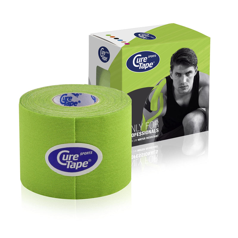 [Australia] - CureTape® Sports Kinesiology Tape | 30% Stronger Adhesion for Extreme Sporting Conditions | Waterproof & Quick Dry Viscose | Recover Faster, Train Harder! (Lime) Lime 