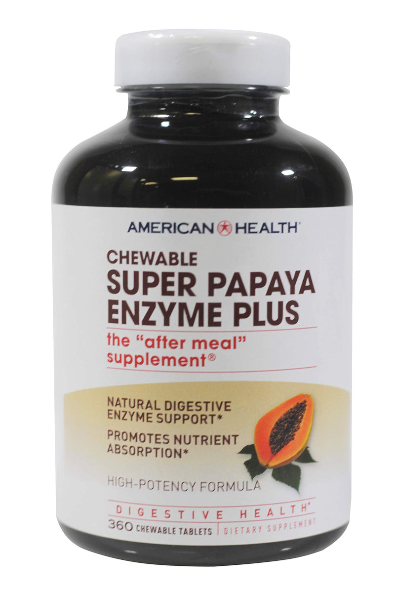 [Australia] - American Health - Super Papaya Enzyme Plus Chewable High Potency - 360 Chewable Tablets 