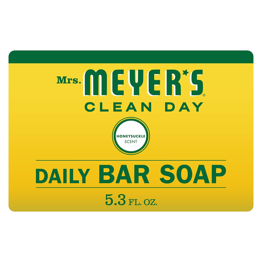 [Australia] - Mrs. Meyer's Clean Day Bar Soap, Use as Body Wash or Hand Soap, Cruelty Free Formula Made with Essential Oils, Honeysuckle Scent, 5.3 oz, 1 Bar 