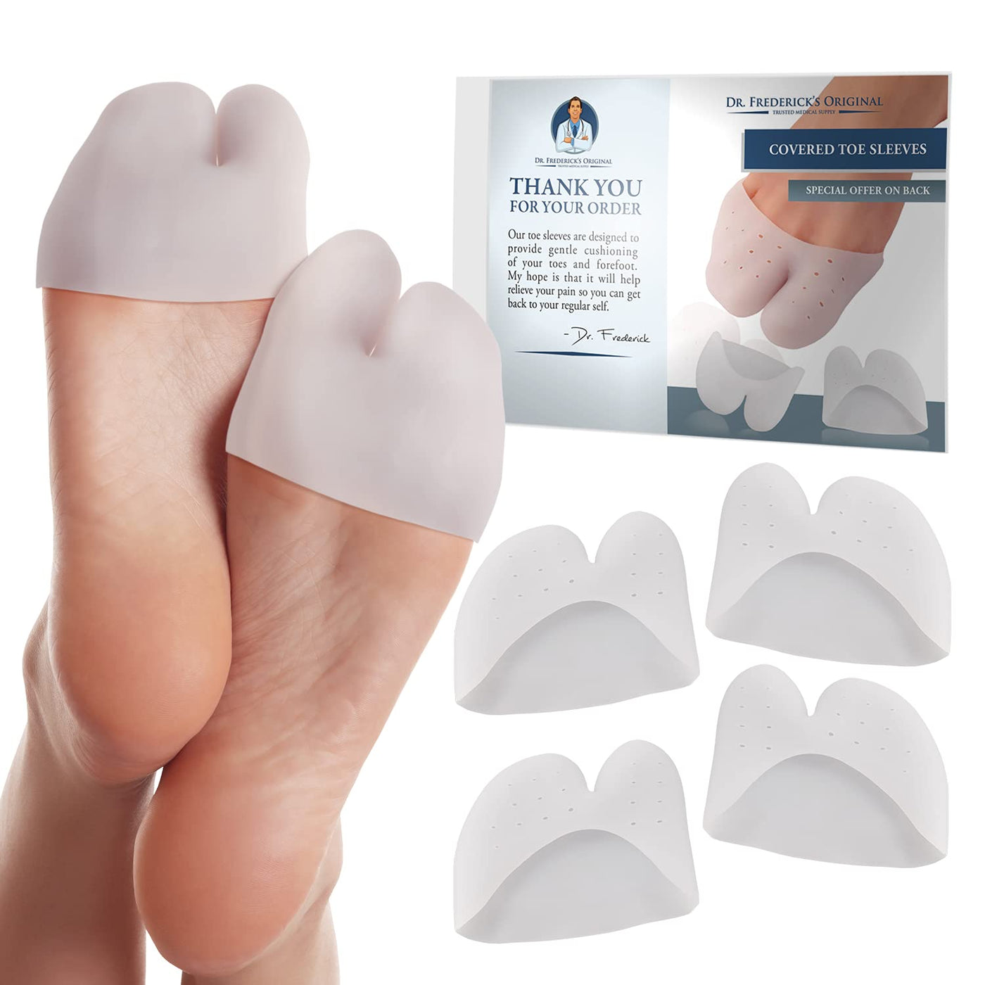 Dr. Frederick's Original Gel Toe Separators - 6 Pieces -- for Bunions and  Overlapping Toes
