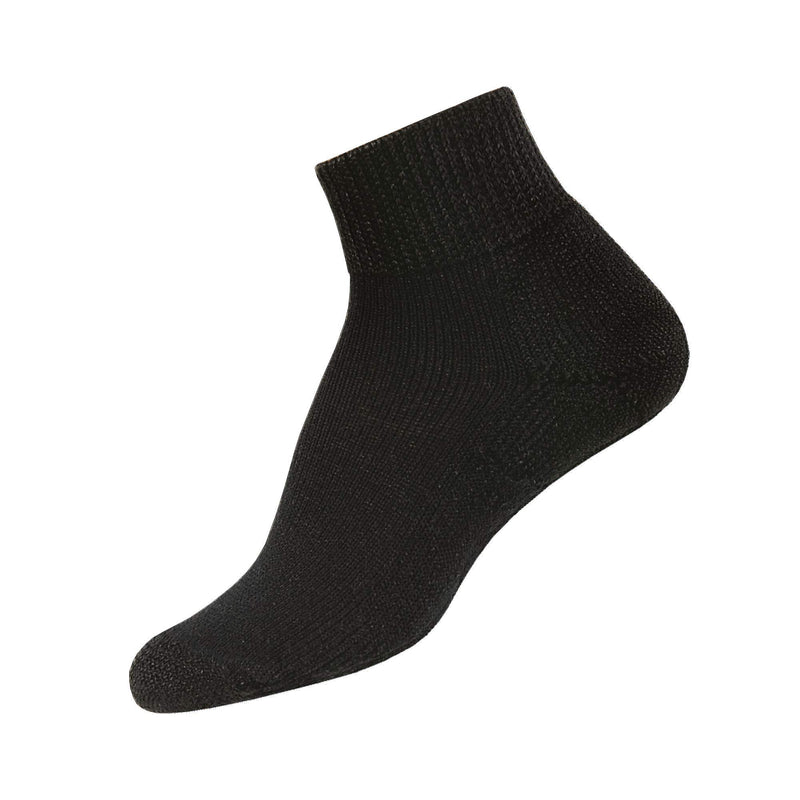 [Australia] - thorlos unisex-adult Hpmm Max Cushion Advanced Diabetic Low Cut Socks Large Black 