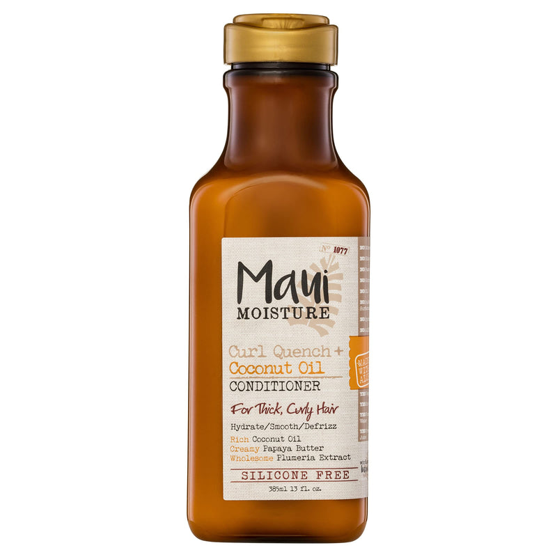 [Australia] - Maui Moisture Curl Quench + Coconut Oil Curl-Defining Anti-Frizz Conditioner to Hydrate and Detangle Tight Curly Hair, Softening Conditioner, Vegan, Silicone & Paraben-Free, 13 fl oz 