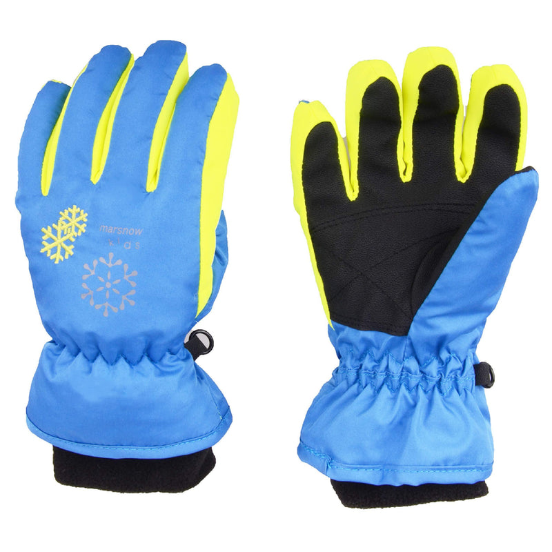 [Australia] - TRIWONDER Kids Ski Snow Gloves Winter Cold Weather Windproof Warm Snowboard Sport Mittens for Boys Girls A - Blue 3-5 years old 