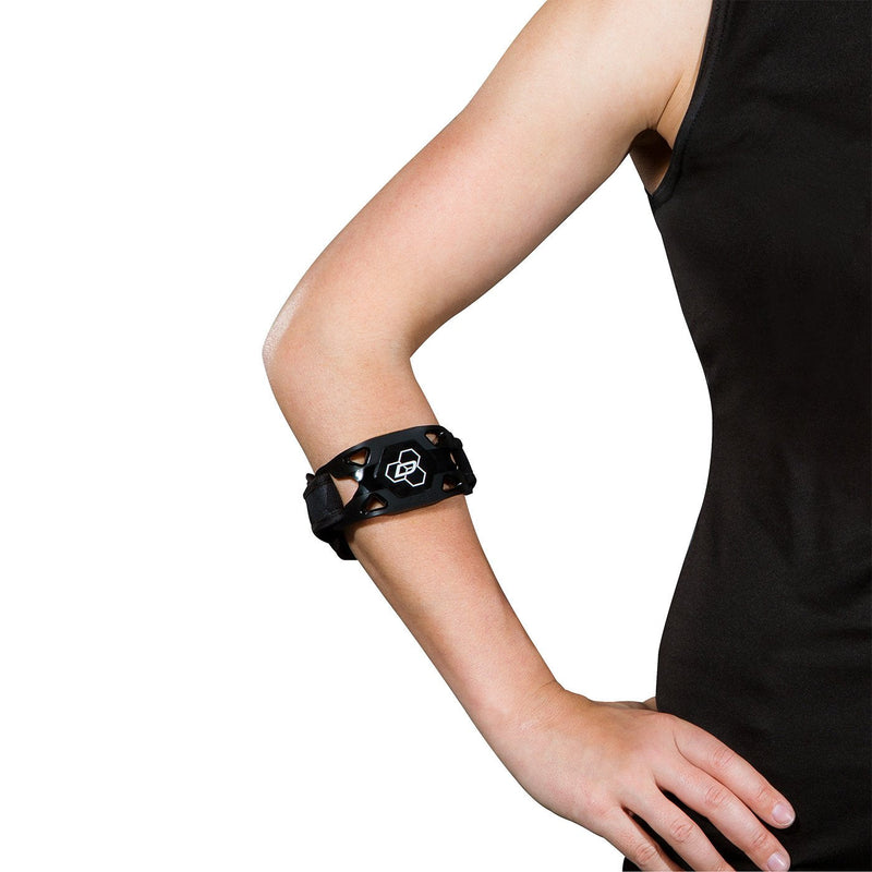 [Australia] - DonJoy Performance WEBTECH Tennis Elbow Strap, Tennis Elbow and Golfer's Elbow, Tendonitis Pain Relief Compression Support Brace – Small/Medium – Black Small/Medium (Pack of 1) 