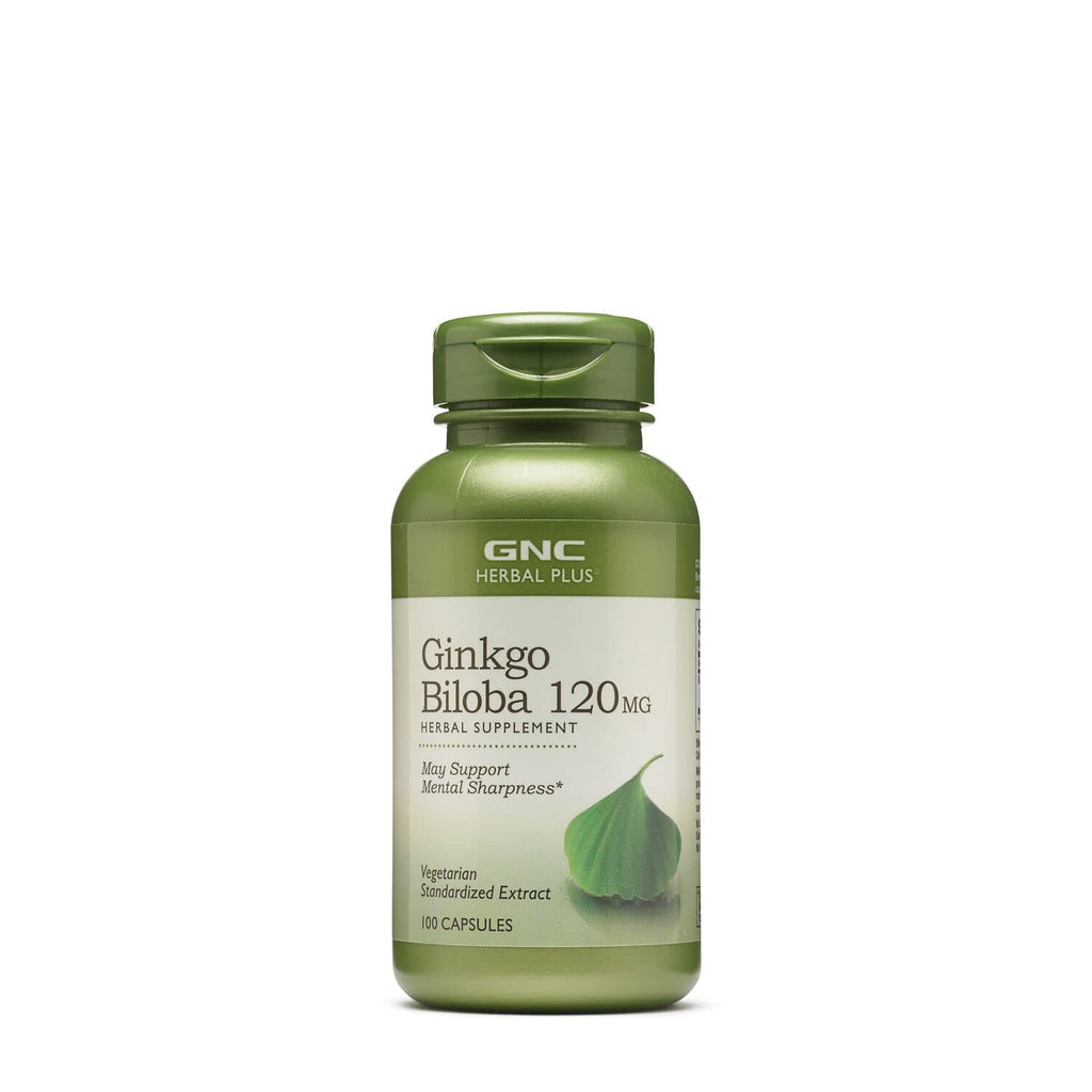 [Australia] - GNC Herbal Plus Ginkgo Biloba 120mg | Supports Mental Sharpness, Vegetarian | 100 Capsules 