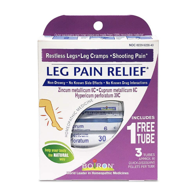 [Australia] - Boiron Leg Pain Relief for Relief from Restless Legs, Leg Cramps, and Shooting Pain - 3 Count (240 Pellets) 