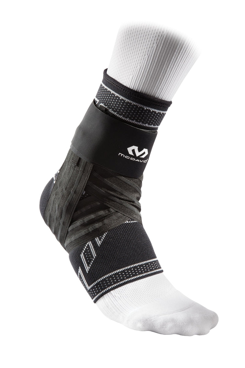 [Australia] - McDavid Elite Engineered Elastic Ankle Brace with Figure 6 Strap & Stays Black Medium 
