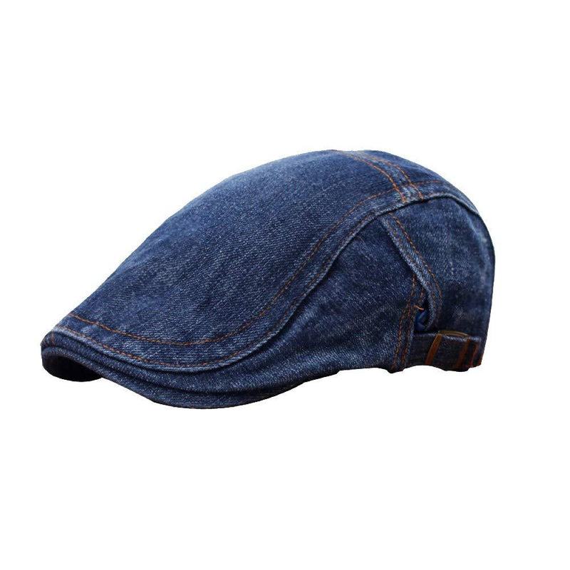 [Australia] - Yosang Classic Adjustable Newsboy Cap Jeans Ivy Flat Hat Light Blue-2 