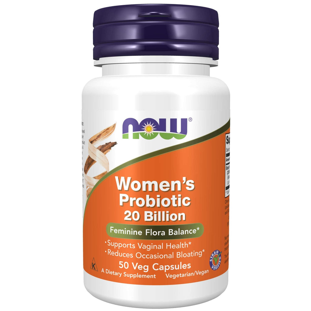[Australia] - NOW Supplements, Women's Probiotic, 20 Billion, Specially Formulated using Three Clinically Tested Probiotic Strains, 50 Veg Capsules 