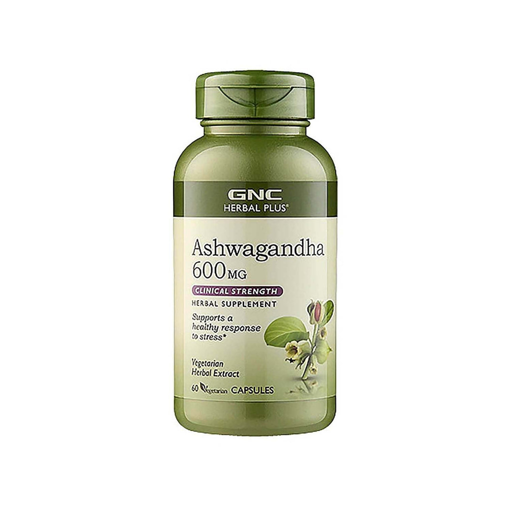 [Australia] - GNC Herbal Plus Ashwagandha 600mg, 60 Capsules, Supports a Healthy Response to Stress 