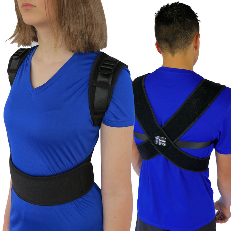 [Australia] - ComfyMed® Posture Corrector Clavicle Support Brace CM-PB16 Medical Device to Improve Bad Posture, Thoracic Kyphosis, Shoulder Alignment, Upper Back Pain Relief for Men and Women (REG 29" to 40" Chest) Regular 