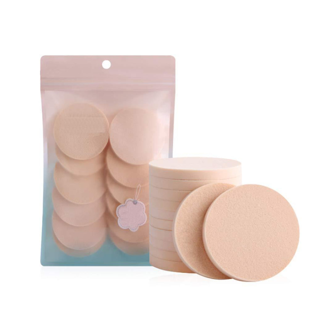 [Australia] - 12pcs Women's Soft Makeup Beauty Eye Face Foundation Blender Facial Smooth Powder Puff Cosmetics Blush Applicators Round Sponges Use for Dry and Wet 