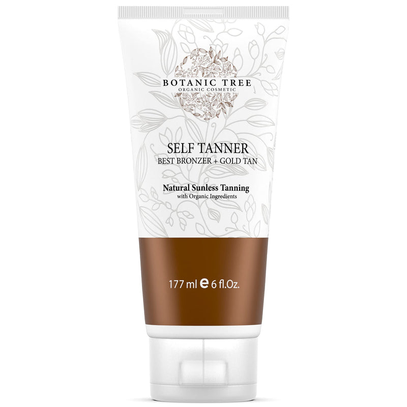 [Australia] - Botanic Tree Self Tanner-Organic Sunless Tanner for Natural-Looking Fake Tan-Herbal Self Tanning Lotion for Flawless Bronzer Skin-Instant Face and Body Tanner for Fair and Dark Skin. 