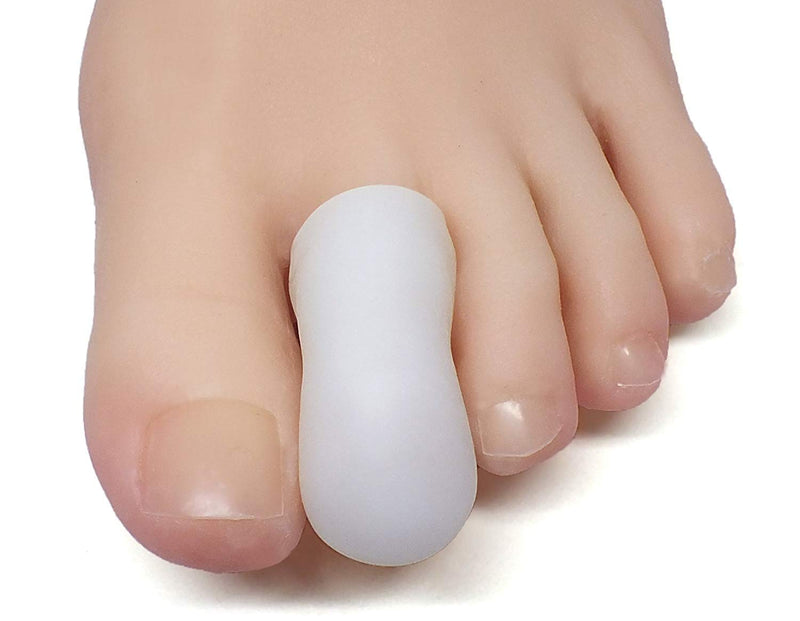 [Australia] - ZenToes 6 Pack Gel Toe Cap and Protector - Cushions and Protects to Provide Relief from Missing or Ingrown Toenails, Corns, Blisters, Hammer Toes (Small, White) Small 