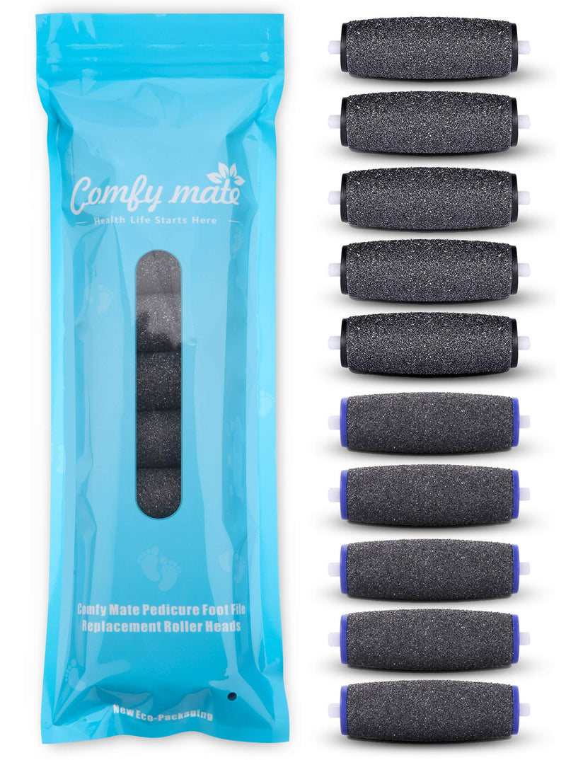 [Australia] - Premium 5 Extra Coarse & 5 Regular Coarse Replacement Refill Roller for Amope Pedi Refills Electronic Perfect Foot File 5 Black Extra & 5 Blue Regular Coarse 