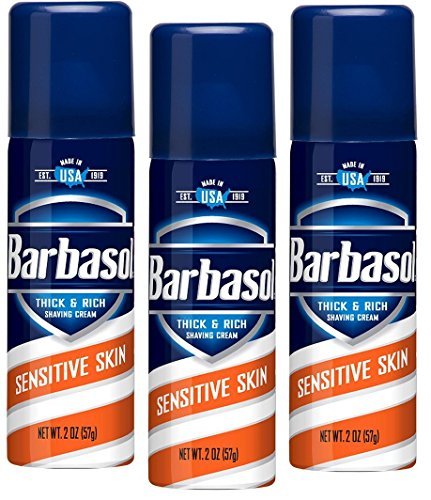 [Australia] - Barbasol Shave Cream Sensitive Skin Travel size 2 oz (Pack of 3) 