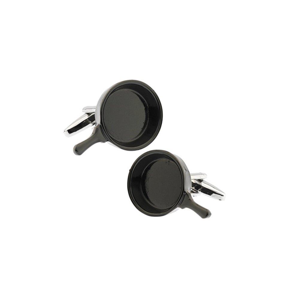 [Australia] - Black Cook Chef Cast Iron Pan Pair Cufflinks 