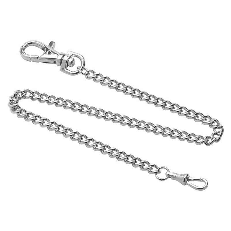 [Australia] - Dueber Stainless Steel Chrome Plated Pocket Watch Chain 3548-W 