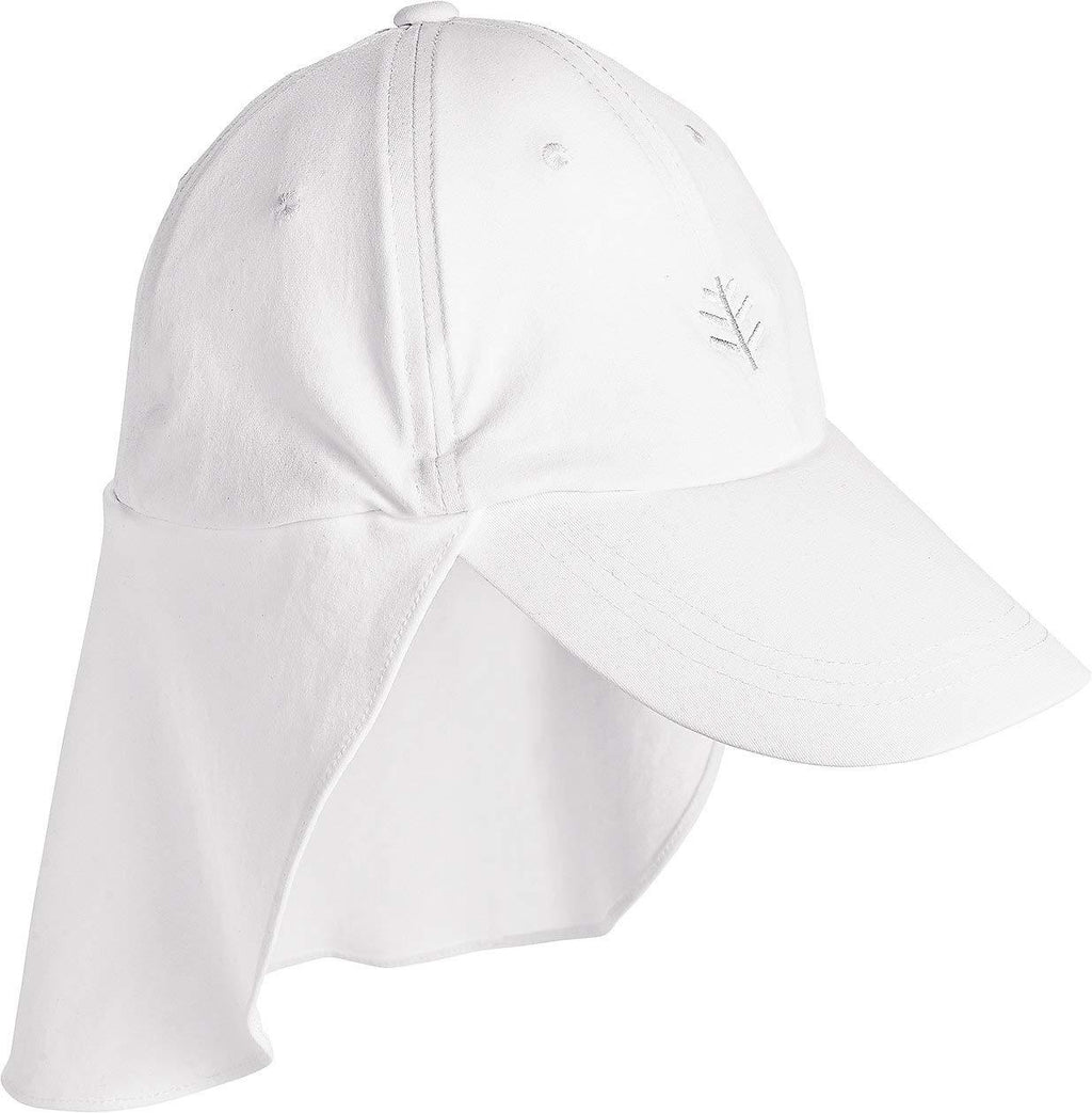 [Australia] - Coolibar UPF 50+ Men's Women's Hayden Chlorine Resistant All Sport Hat - Sun Protective One Size White 