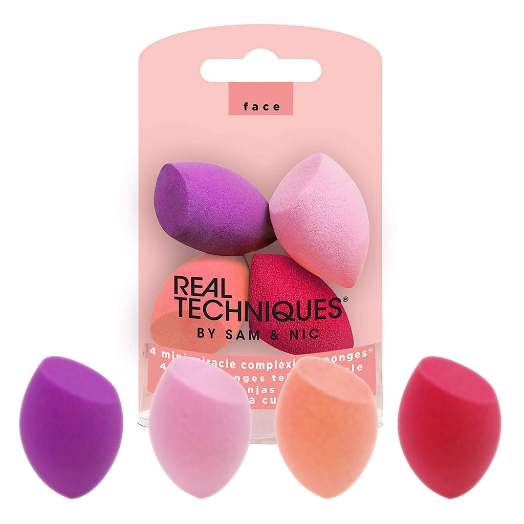 [Australia] - Real Techniques Mini Miracle Complexion Sponge Makeup Blender, Set of 4 Beauty Sponges 