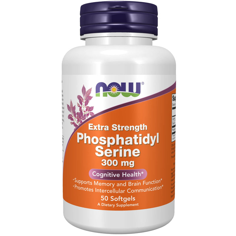 [Australia] - NOW Supplements, Phosphatidyl Serine 300 mg, Extra Strength, with Phospholipid compound derived from Soy Lecithin, 50 Softgels 