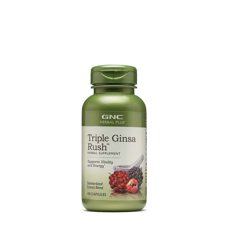 [Australia] - GNC Herbal Plus Triple Ginsa Rush, 100 Capsules, Supports Vitality and Energy 