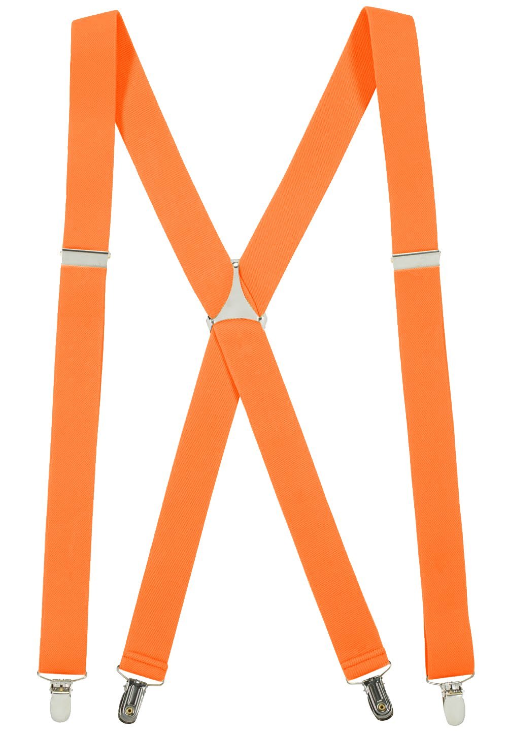 [Australia] - Hold'Em Suspender for Men X-Back Adjustable Straight Clip-on Tuxedo Suspenders Regular - 46 " Orange 