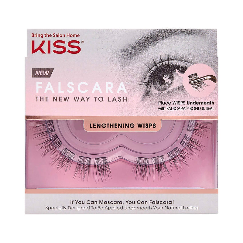 [Australia] - KISS Falscara DIY Eyelash Extension Lengthening Wisps - Featherlight Synthetic Reusable Artificial Eyelashes Pack of 10 Mini Lash Clusters for that Authentic Eyelash Extension Look 