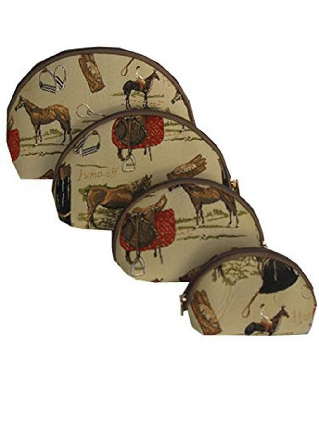 [Australia] - SAINTY 08 4 Piece Horse Cosmetic Case, Tapestry 