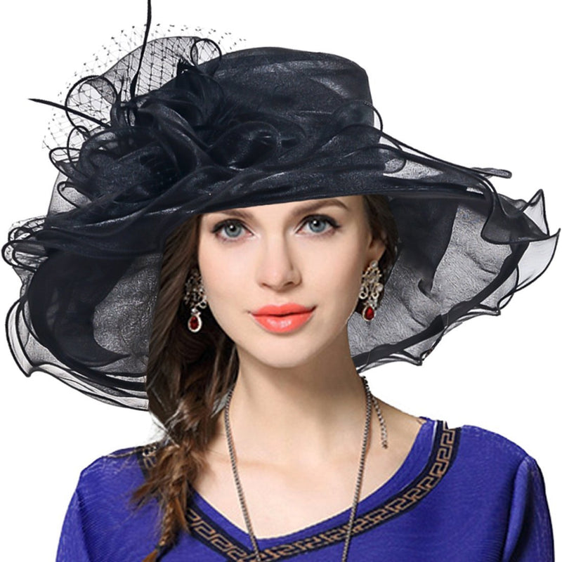 [Australia] - JESSE · RENA Women's Church Derby Dress Fascinator Bridal Cap British Tea Party Wedding Hat Black 