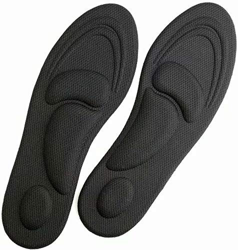 [Australia] - Dr. Foot's Arch Support Insoles, Help Against Plantar Fasciitis, Metatarsal and Heel Pain, Diabetic Anti-Sweat Foam Comfortable Insoles for Shock Absorption(M | 5~9 US Women's, Black) M | 5~9 US Women's 