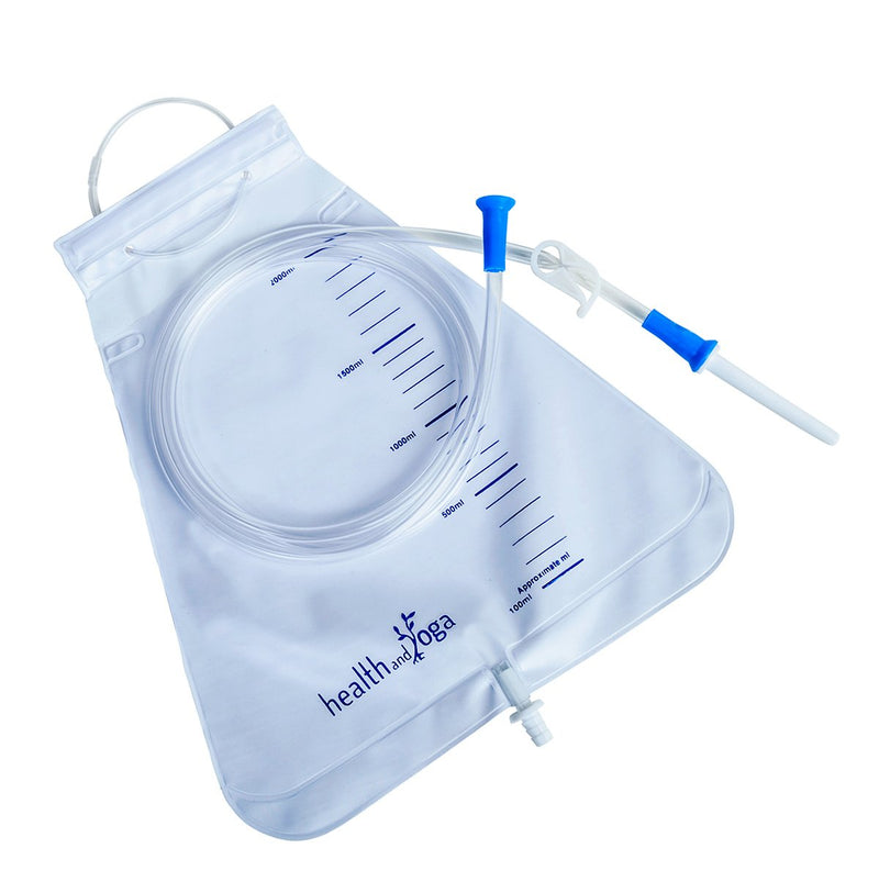 [Australia] - Super Economical Enema Bag Kit (2 Quart) - BPA and Latex Free - Foldable and Compact - Travel Compatible (1 Piece) 1 Count (Pack of 1) 