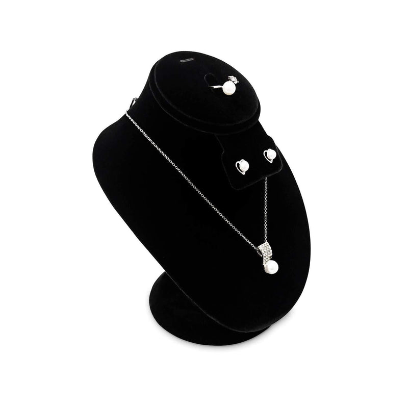 [Australia] - Mooca Jewelry Display Necklace Chain Jewelry Bust Display Holder Stand, Necklaces Display Necklace Mannequin, Necklace Bust Jewelry Bust Stand, 8 1/4" Height, Black Velvet 