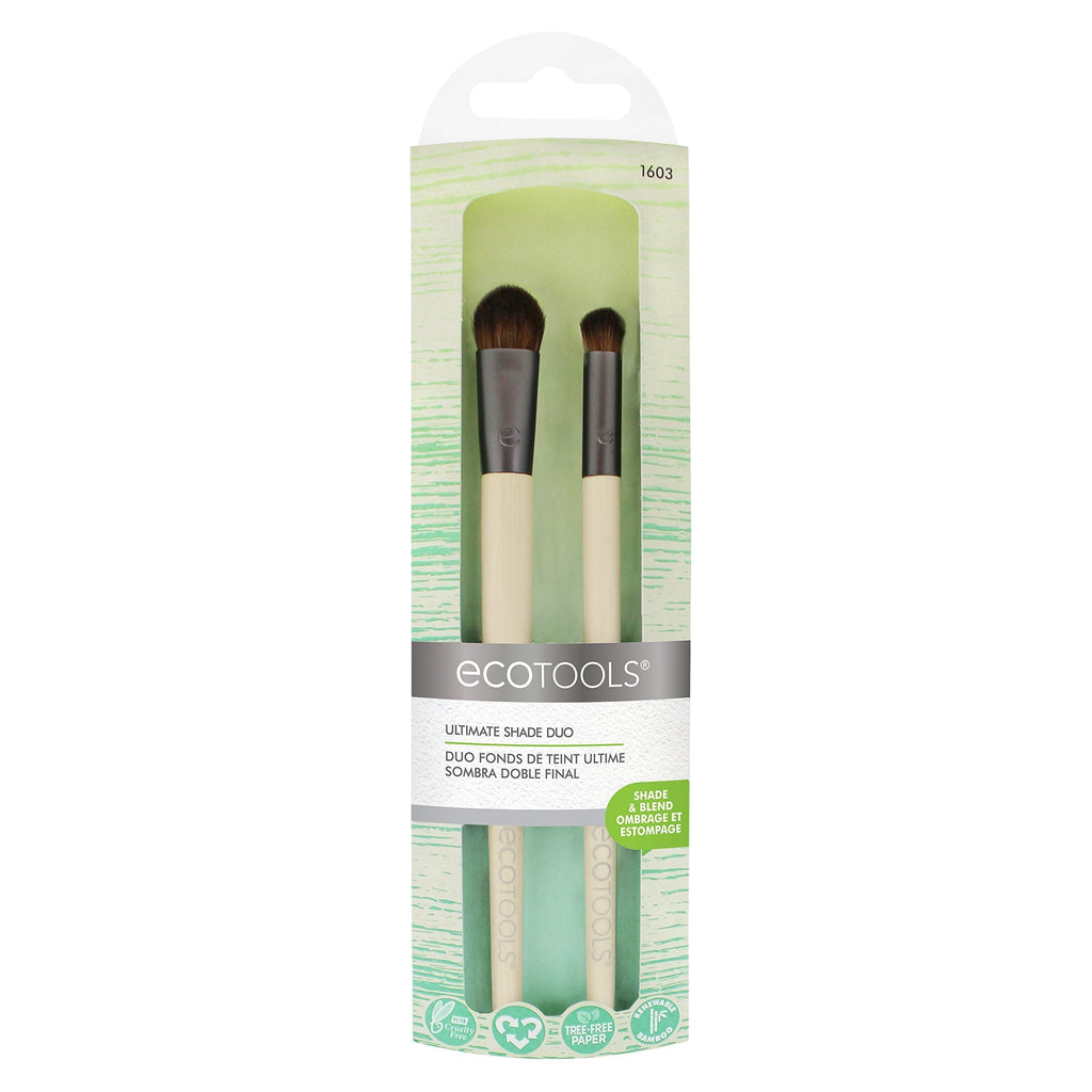 [Australia] - EcoTools Ultimate Shade Makeup Brushes, Blending for Powder and Cream Eye Shadows, Set of 2 