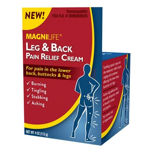 [Australia] - MagniLife Leg & Back Pain Relief Cream, Fast-Acting Sciatica Pain Relief, Naturally Soothe Burning, Tingling and Stabbing Pains with Aloe and Calendula - 4oz 