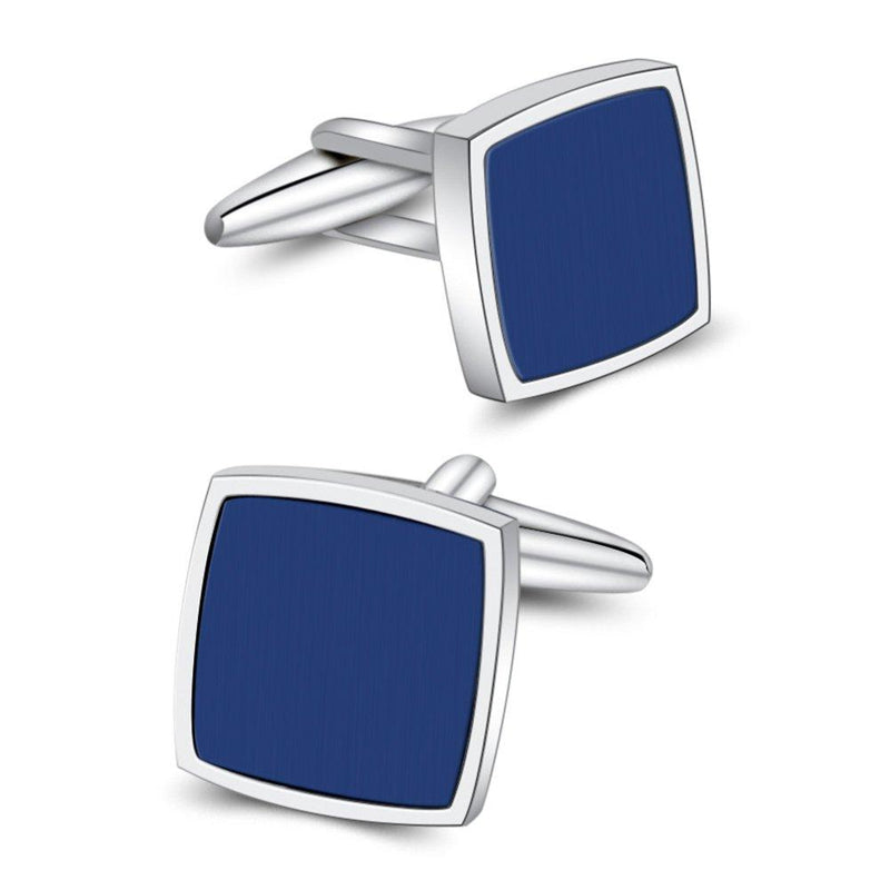 [Australia] - Mr.Van Blue Onyx Cufflinks Platinum Plated Cuff Links Set Gemstone Reiki Jewelry Gifts for Men 01 