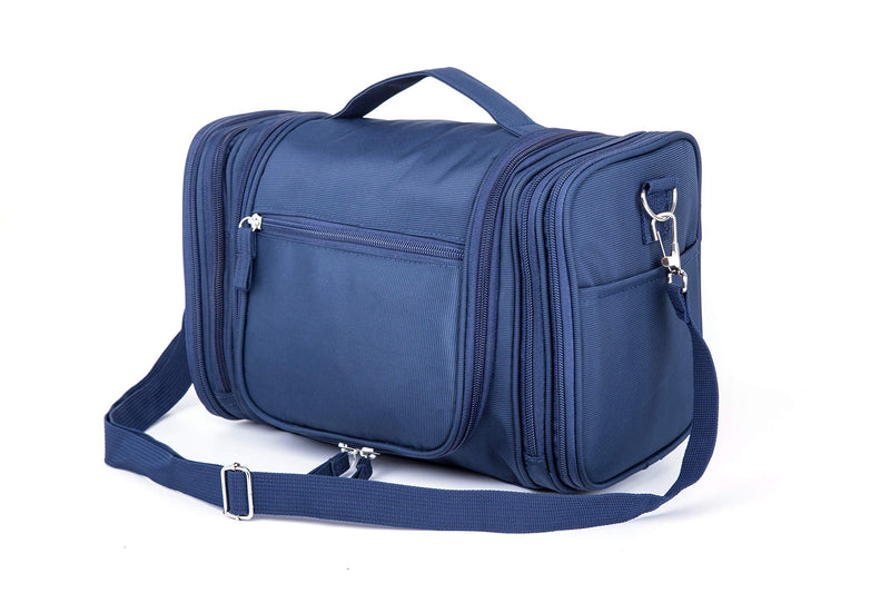 [Australia] - Avigo Bags Extra Large Hanging Toiletry/Cosmetic Bag | Makeup Organizer | with Optional Shoulder Strap | 500D Polyester | Navy 