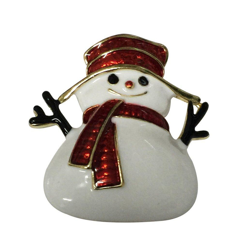 [Australia] - AINOW Fashion Crystal Christmas Xmas Brooch Pin Decor Gifts Snowman 