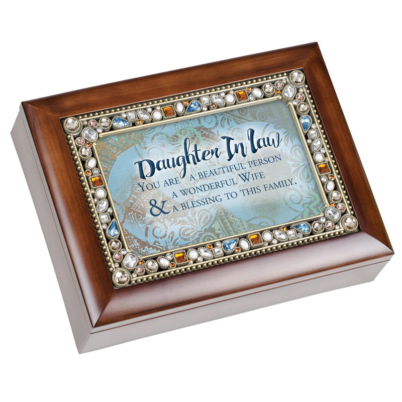 [Australia] - Cottage Garden Daughter in Law Beautiful Person Woodgrain Jewelry Music Box Plays You Light Up My Life 