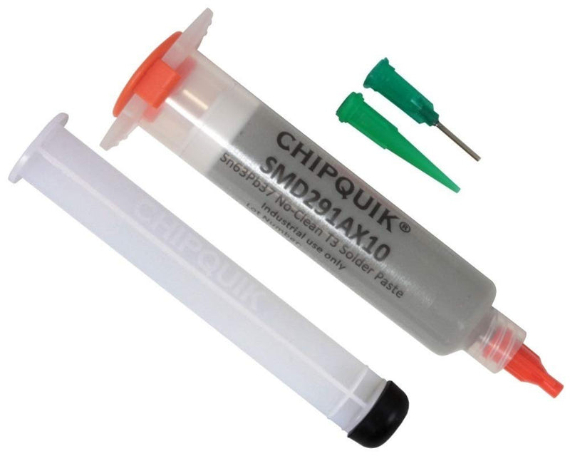 [Australia] - Chipquik SMD291AX10 Solder Paste Rework Syringe, SN63, 37Pb, 35 Gram 
