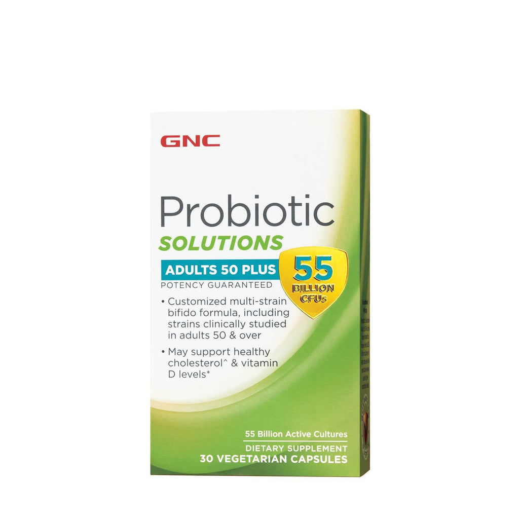 [Australia] - GNC Probiotic Solutions Adults | Customized Vegetarian Formula for Adults 50+, Supports Digestive and Immune Health | 30 Capsules 