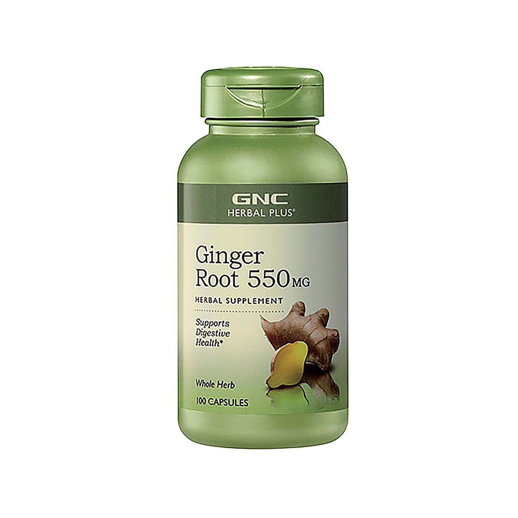 [Australia] - GNC Herbal Plus Ginger Root 550mg (California Only), 100 Capsules, Supports Digestive Health 