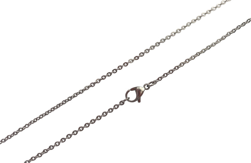 [Australia] - Stainless Steel Cable Chain Necklace~Lobster Claw~1.5 mm~16", 18", 20" or 24" Available~Perfect to wear with Our Birthstone Eternity Rings 18.0 Inches 
